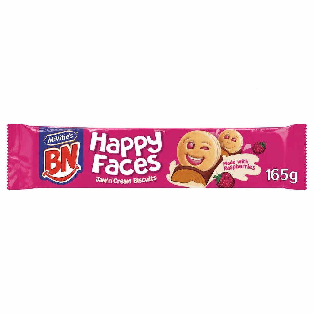 McVitie's BN Happy Faces Jam 'n' Cream Biscuits 165g