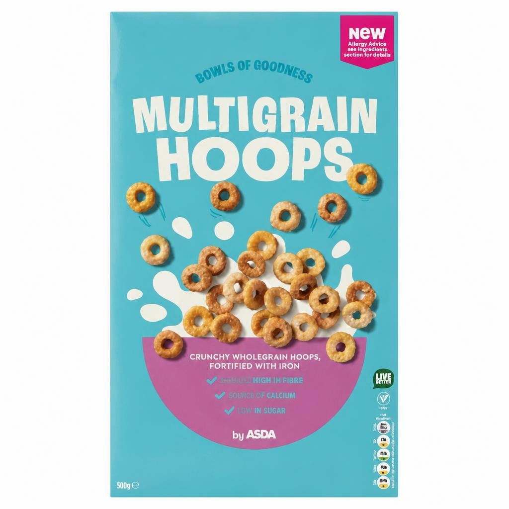 ASDA Multigrain Hoops 500g