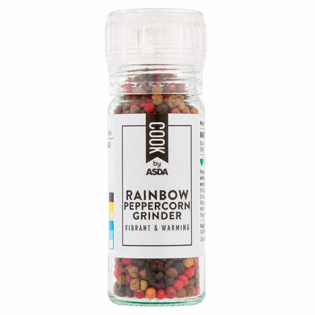 COOK by ASDA Cook Rainbow Peppercorn Grinder 40g