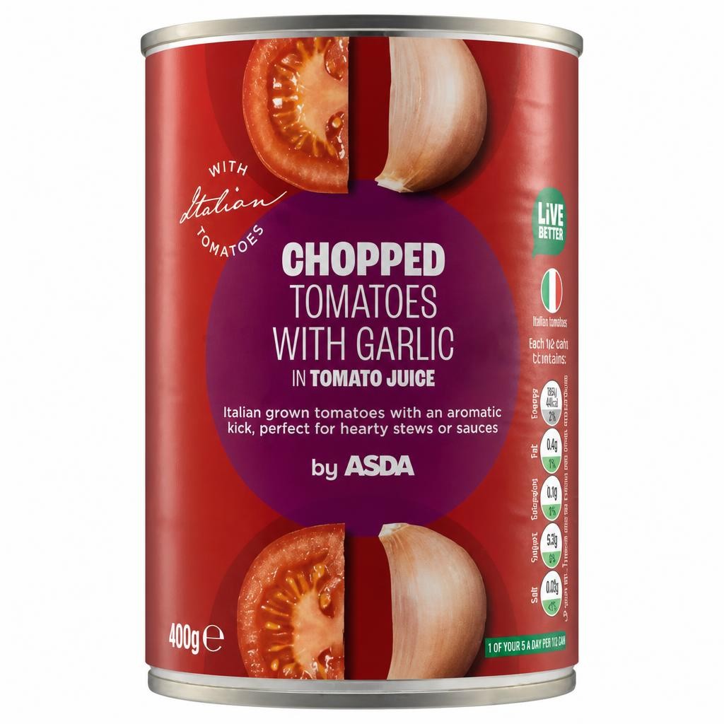 ASDA Chopped Tomatoes with Garlic 400g