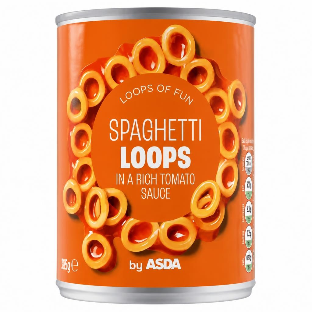 ASDA Spaghetti Loops in a Rich Tomato Sauce 395g