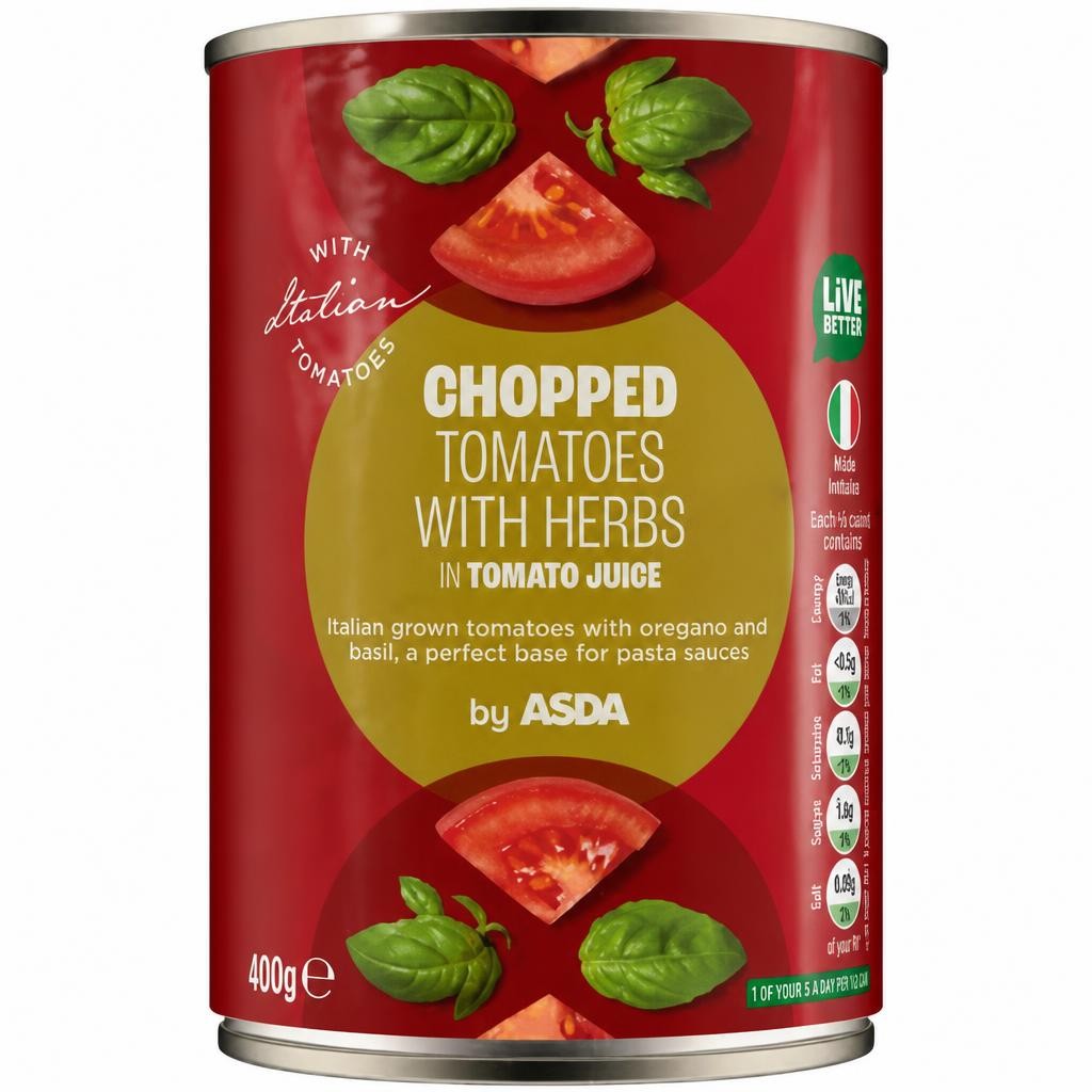 ASDA Chopped Tomatoes with Herbs 400g