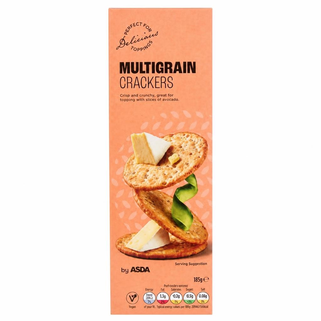 ASDA Multigrain Crackers 185g