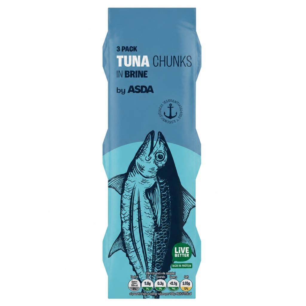 ASDA Tuna Chunks in Brine 3 x 80g (240g)