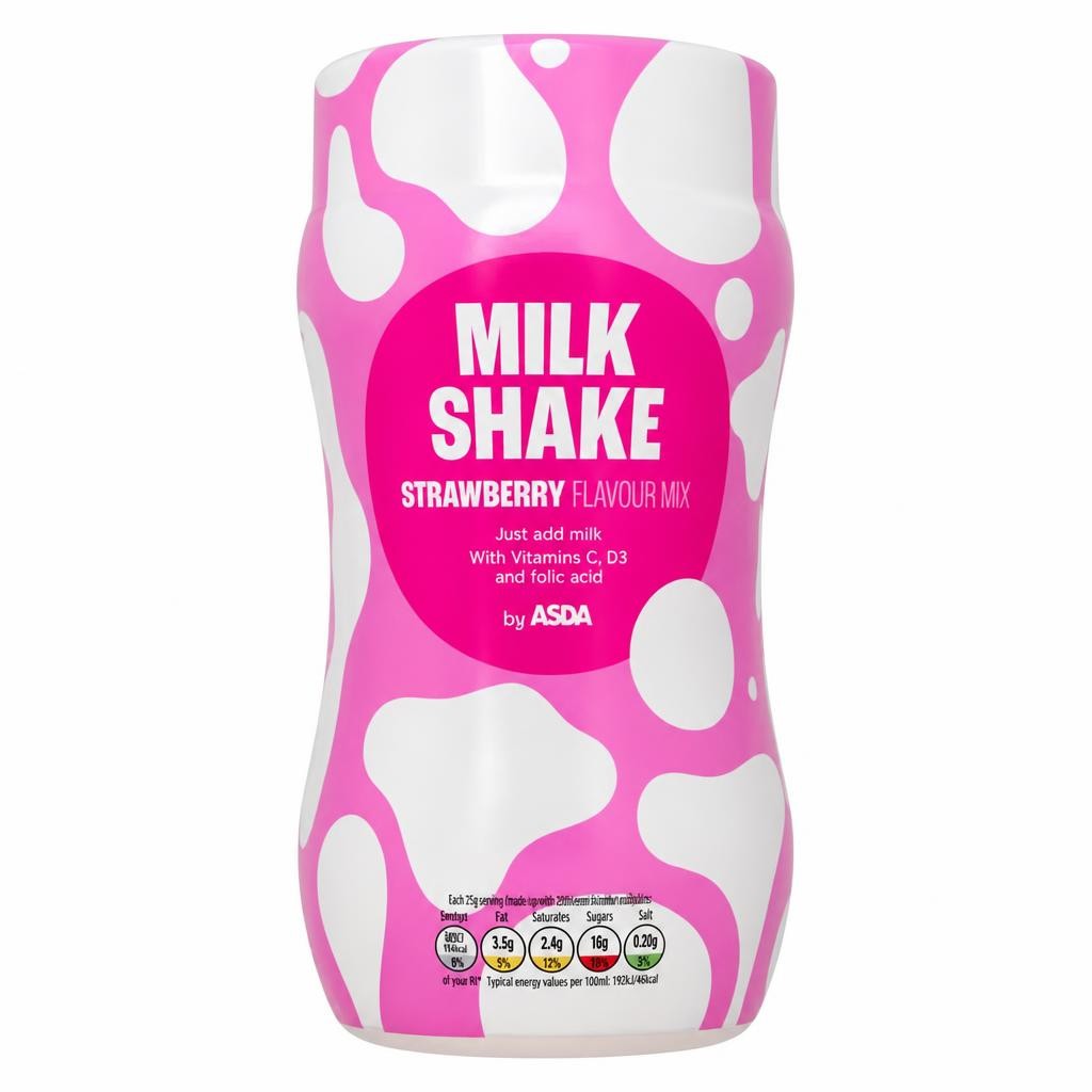 ASDA Strawberry Flavour Mix Milk Shake 300g