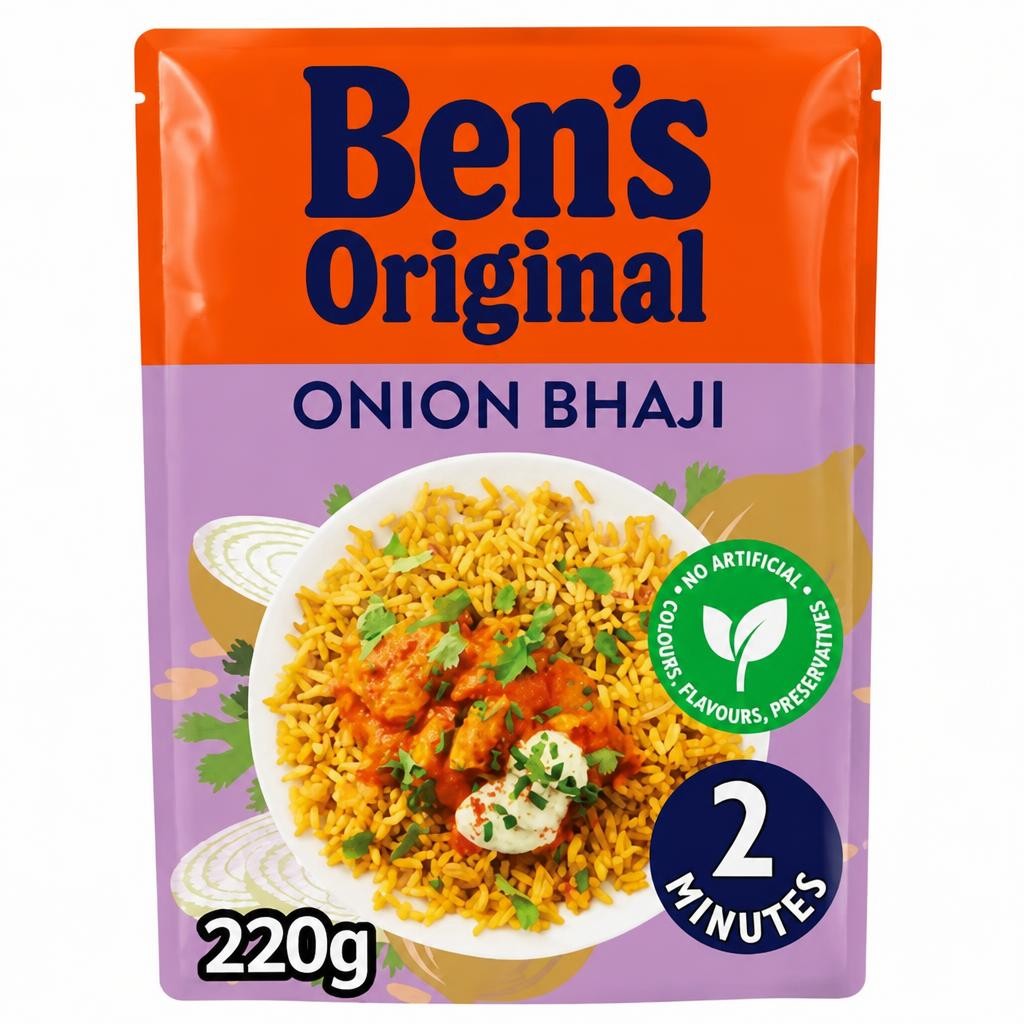 Ben's Original Onion Bhaji Microwave Rice 220g