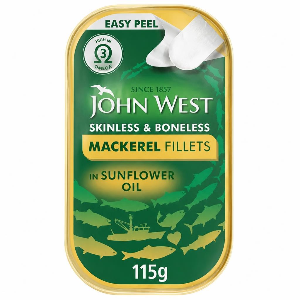 John West Mackerel Fillets in Sunflower Oil 115g