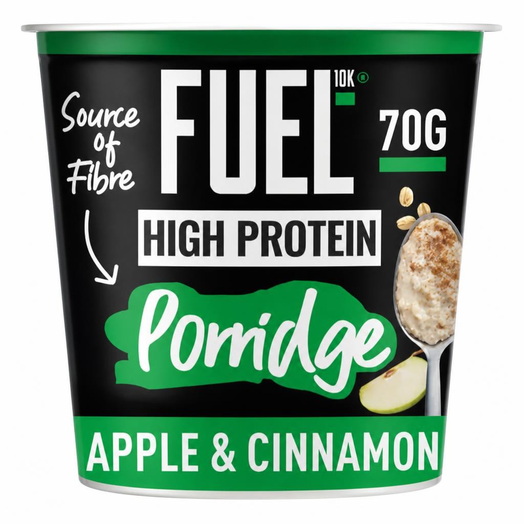 FUEL10K FUEL10K High Protein Apple & Cinnamon Porridge Oat Cereal Pot 70g