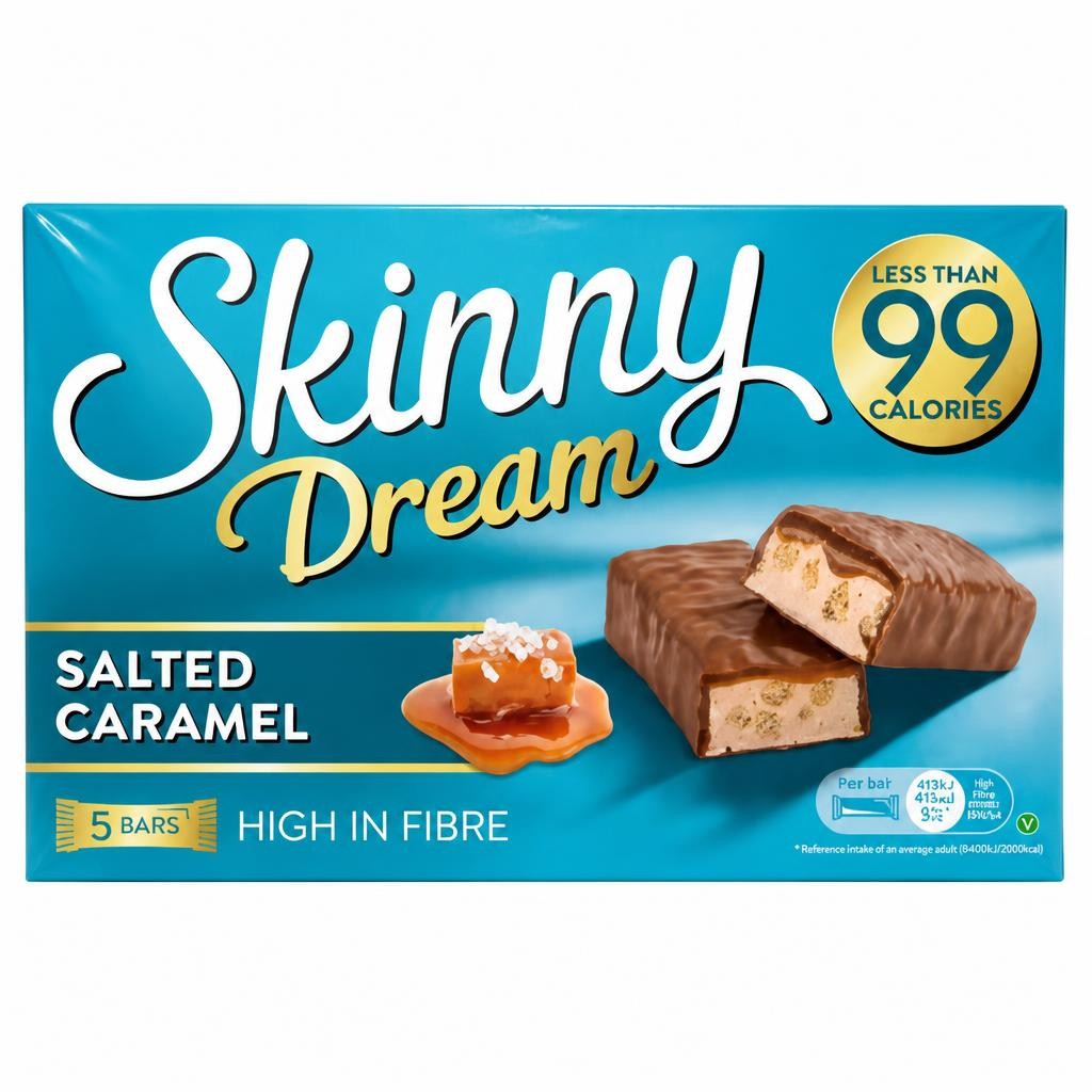 Skinny Dream Dream Salted Caramel Bars 5 x 25g