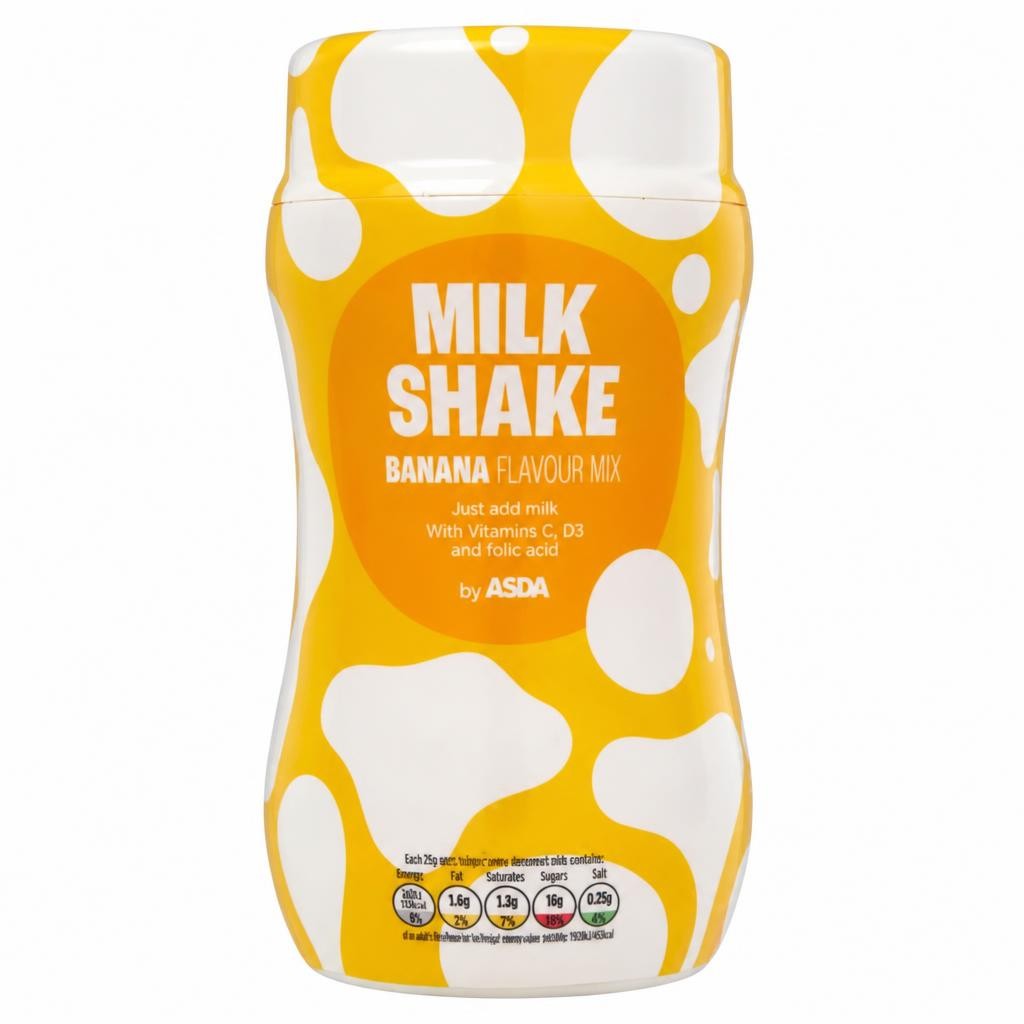 ASDA Banana Flavour Mix Milk Shake 300g