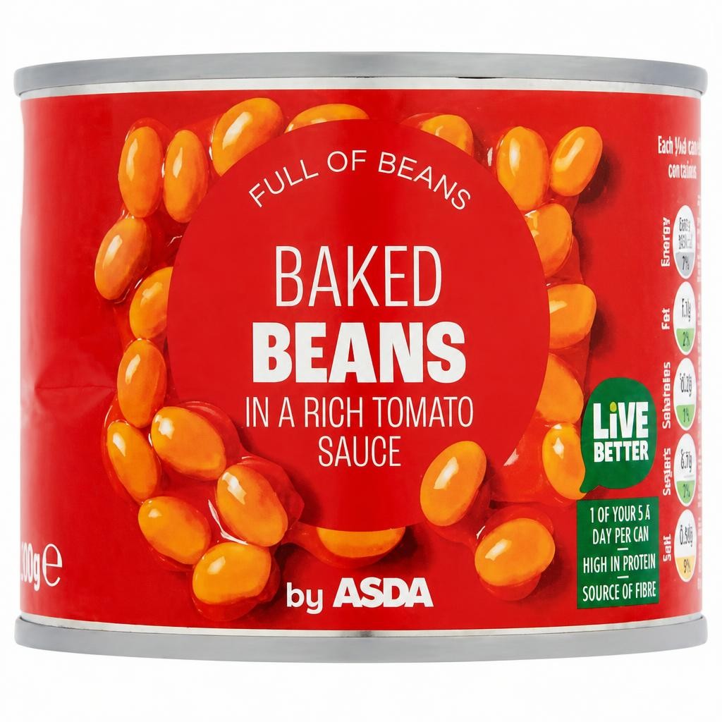 ASDA Baked Beans in a Rich Tomato Sauce 210g