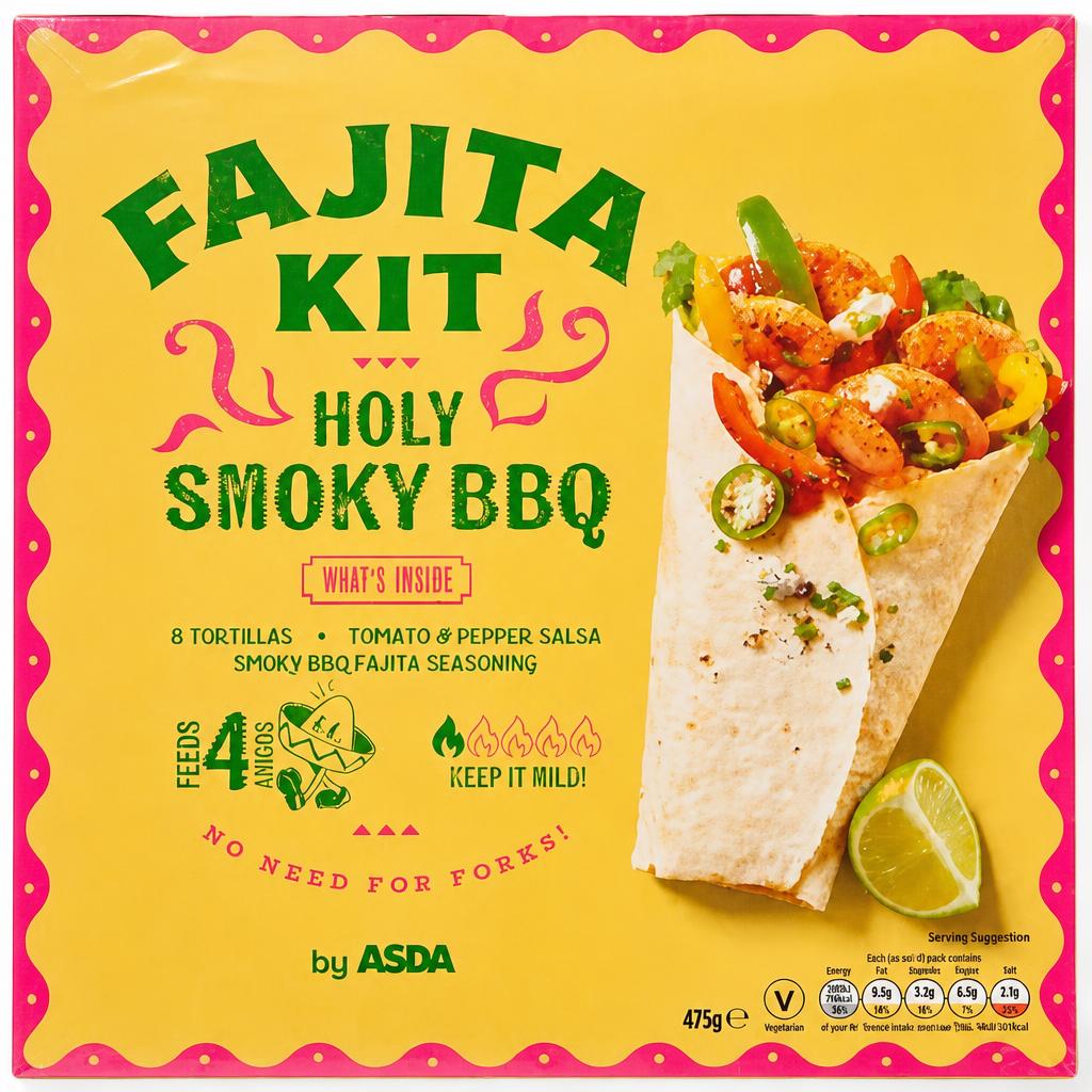 ASDA Fajita Kit Holy Smoky BBQ 475g