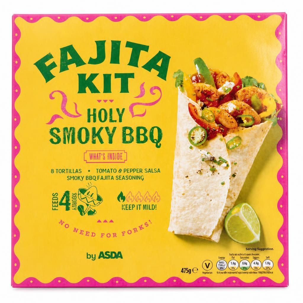 ASDA Fajita Kit Holy Smoky BBQ 475g
