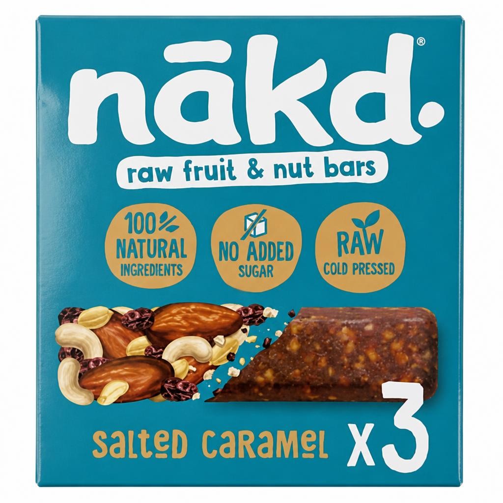 Nakd nakd. Salted Caramel Fruit & Nut Bars 3 x 35g