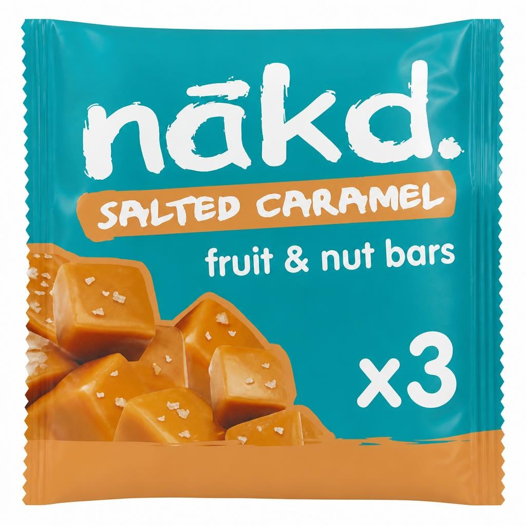 Nakd nakd. Salted Caramel Fruit & Nut Bars 3 x 35g