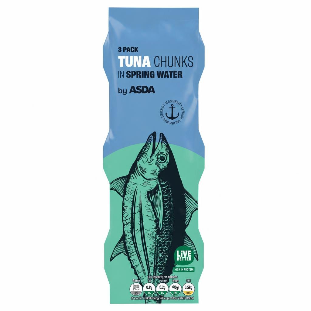 ASDA Tuna Chunks in Spring Water 3 x 80g (240g)
