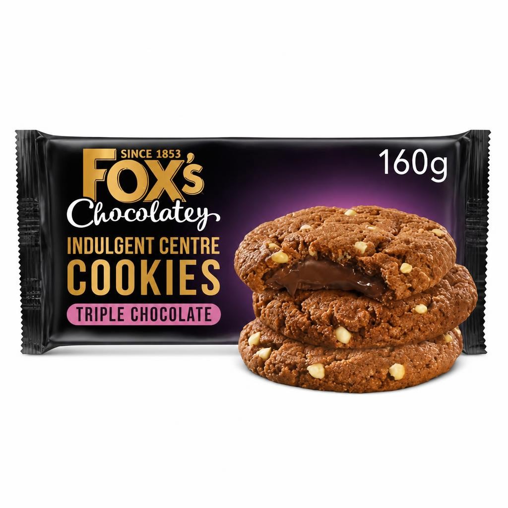 Fox's Fabulous Indulgent Centre Cookies Triple Chocolate 160g
