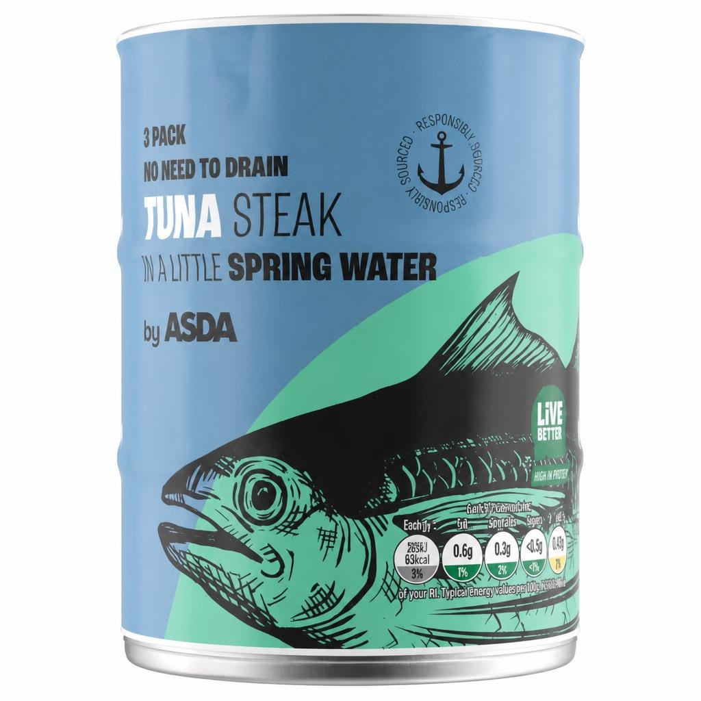 ASDA Tuna Steak in a Little Spring Water 3 x 110g (330g)