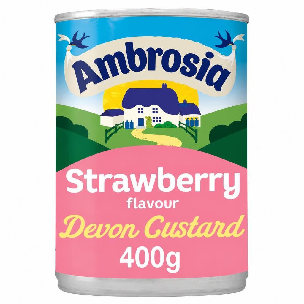 Ambrosia Strawberry Custard Dessert Can 400g