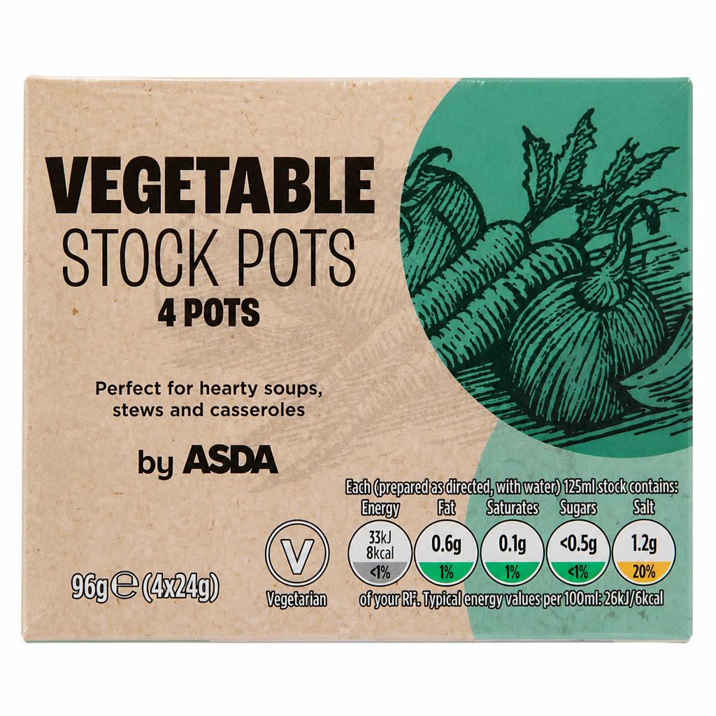 ASDA Vegetable Stock Pots 4 x 24g (96g)