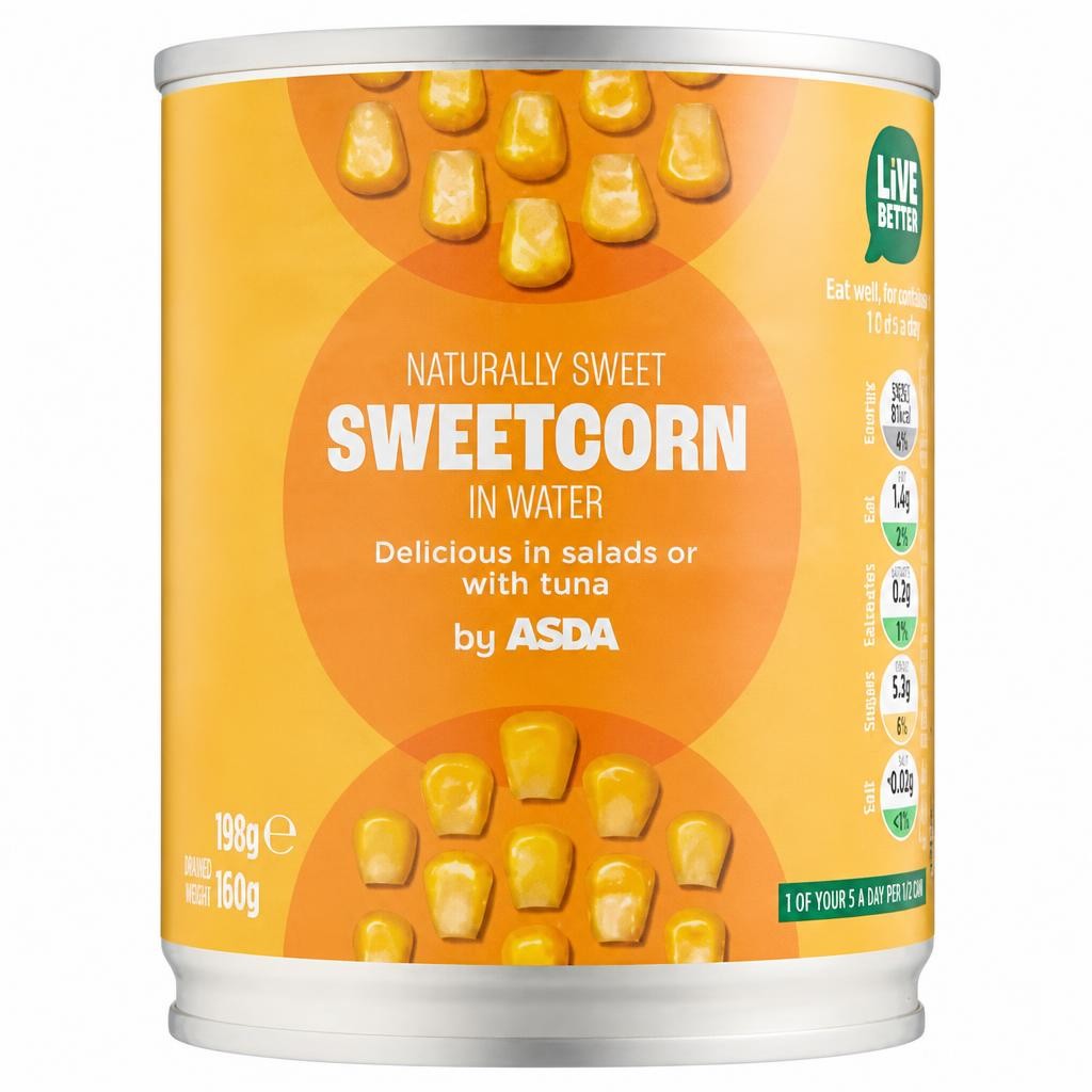 ASDA Sweetcorn in Water 198g