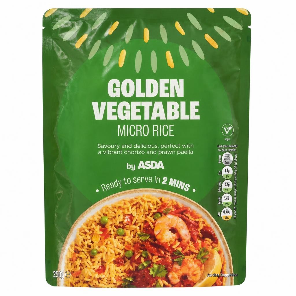 ASDA Golden Vegetable Micro Rice 250g