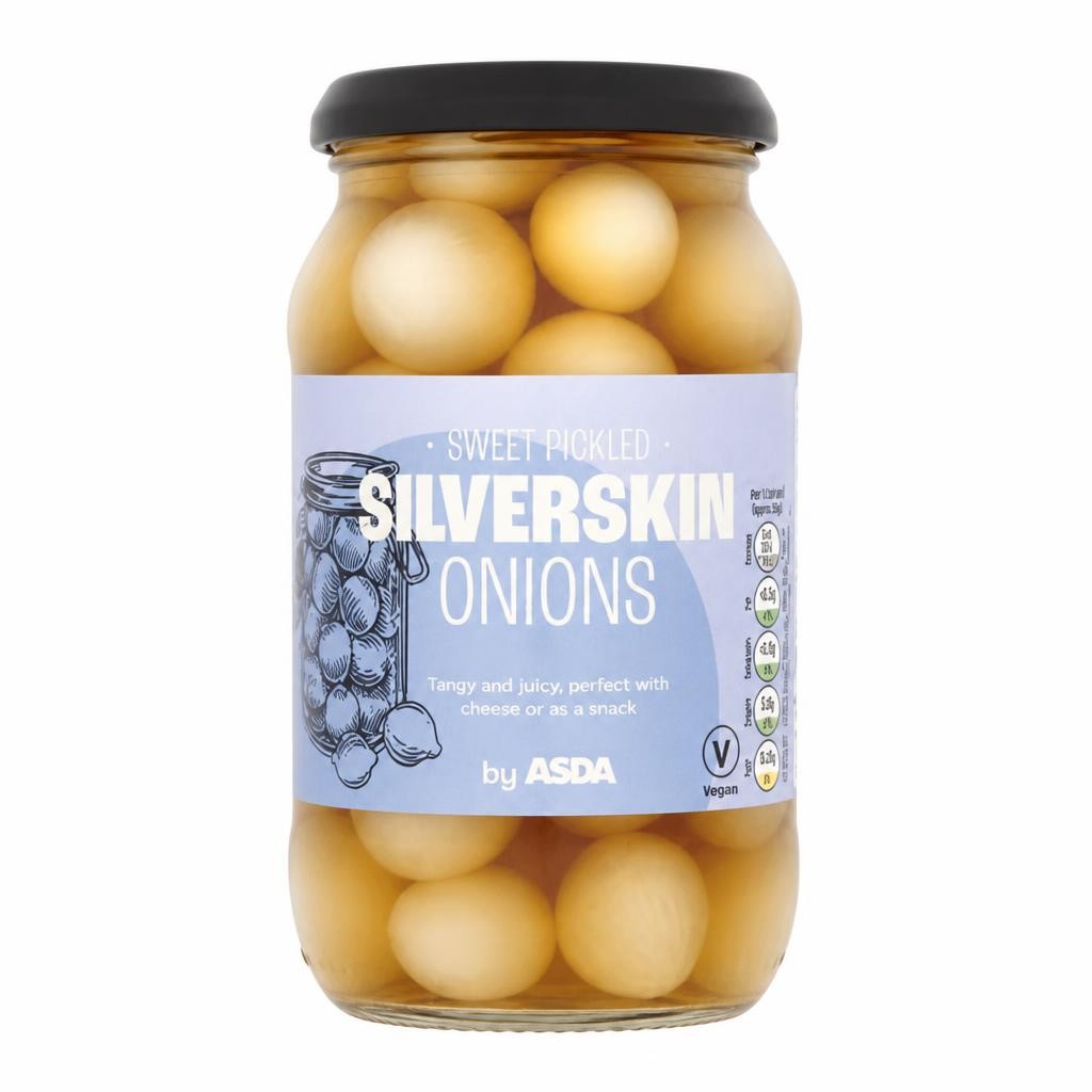 ASDA Sweet Pickled Silverskin Onions 440g