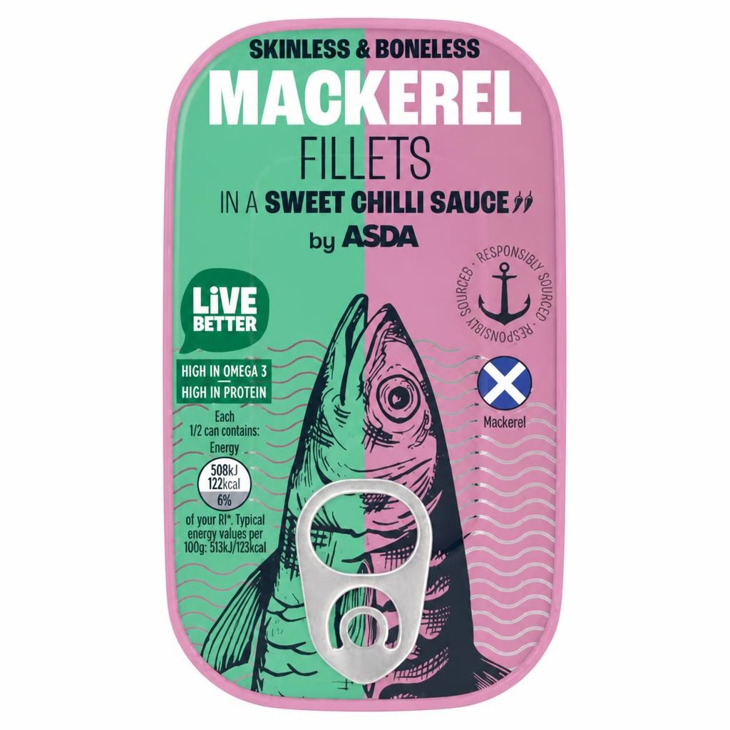 ASDA Mackerel Fillets in a Sweet Chilli Sauce 125g