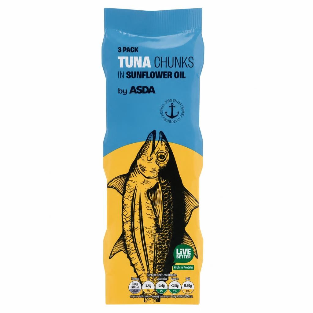 ASDA 3 Tuna Chunks in Sunflower Oil 3 x 80g (240g)