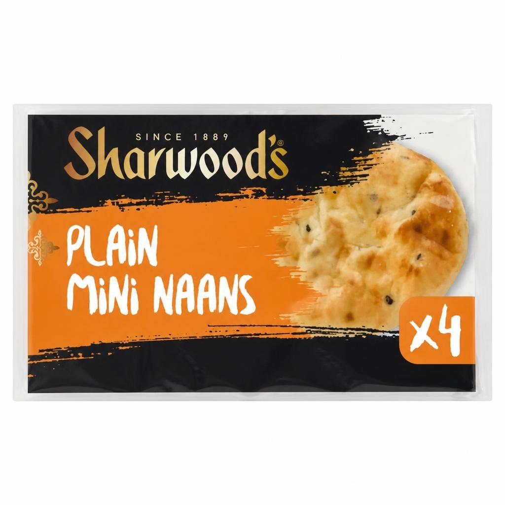 Sharwood's 4 Plain Mini Naan Breads