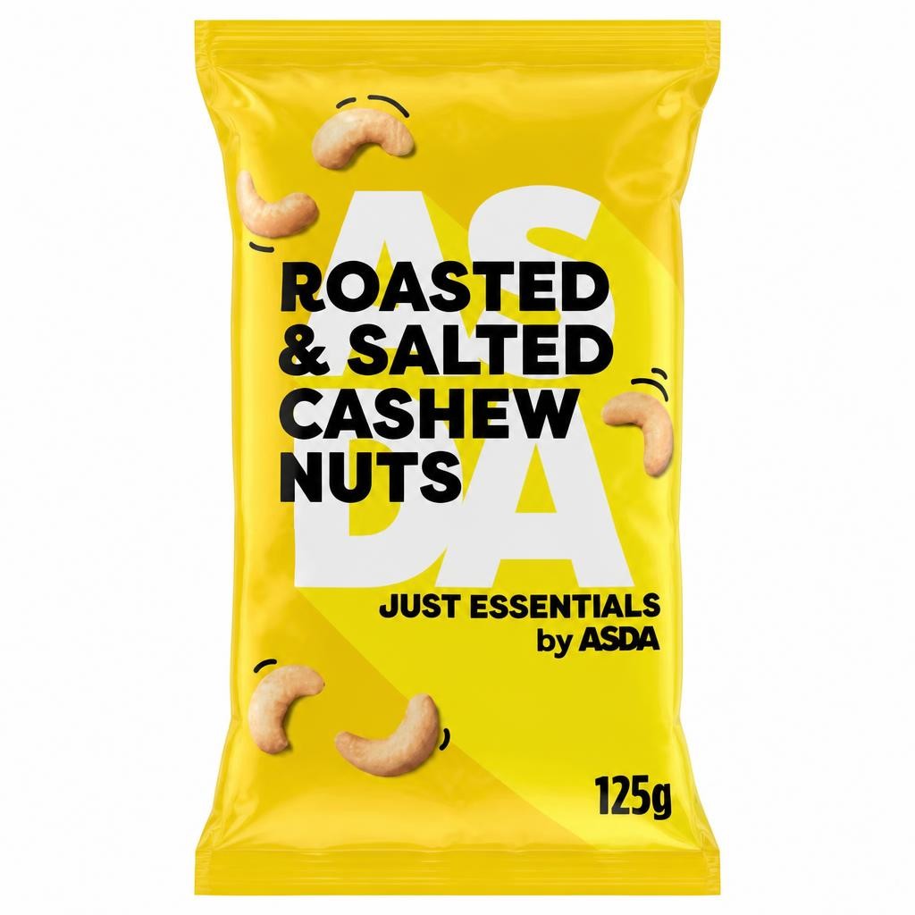 JUST ESSENTIALS by ASDA Just Essentials Roasted & Salted Cashew Nuts 125g