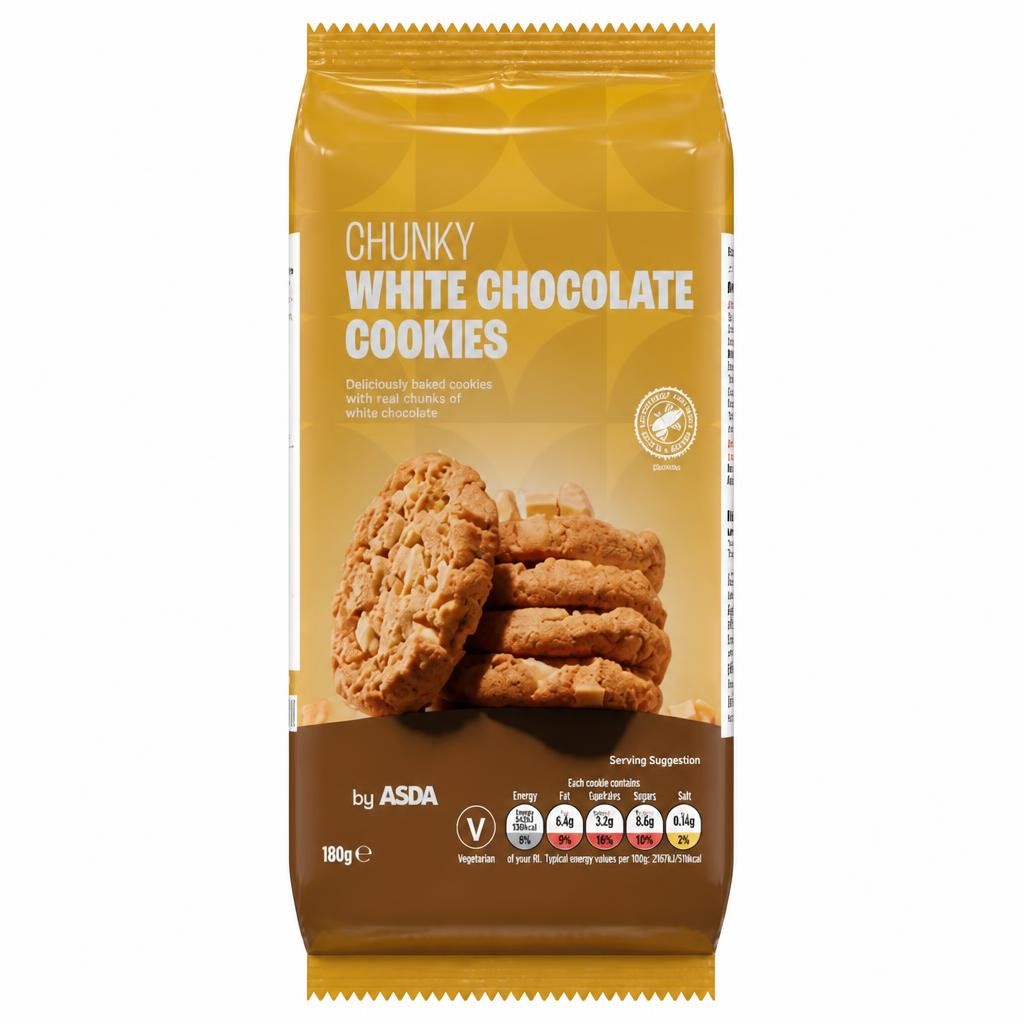 ASDA Chunky White Chocolate Cookies 180g
