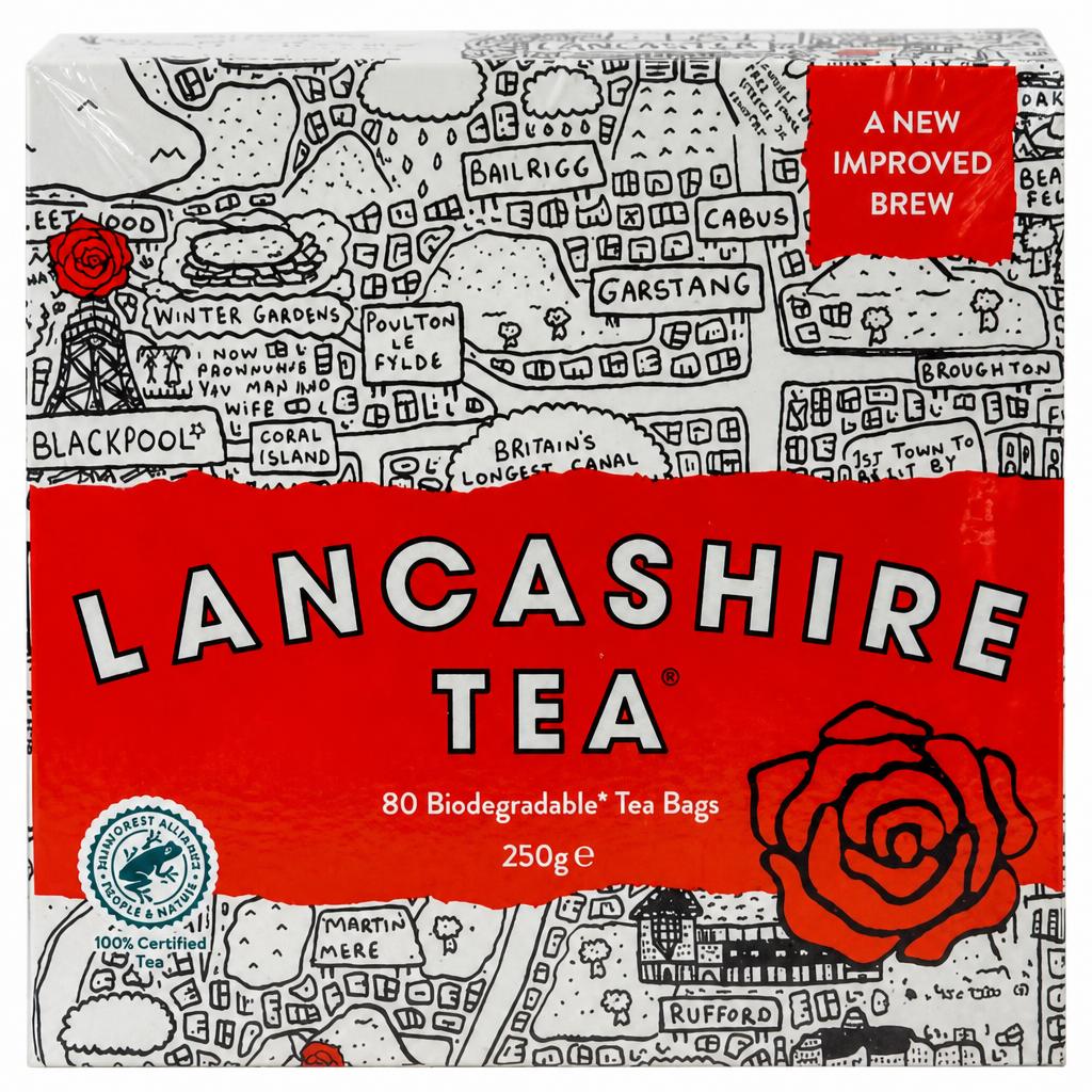 Lancashire Tea 80 Biodegradable Tea Bags 250g