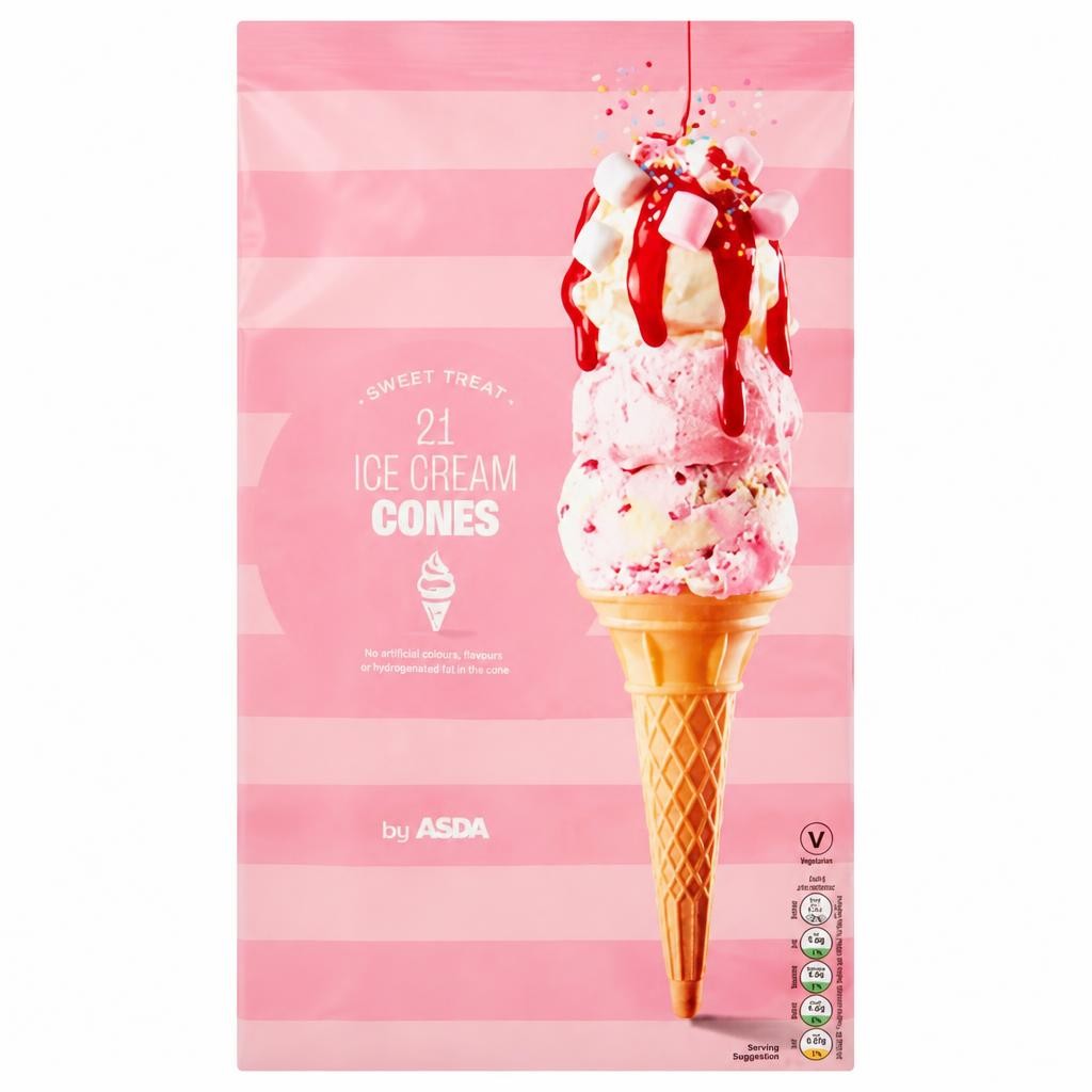 ASDA 21 Cones Ice Cream