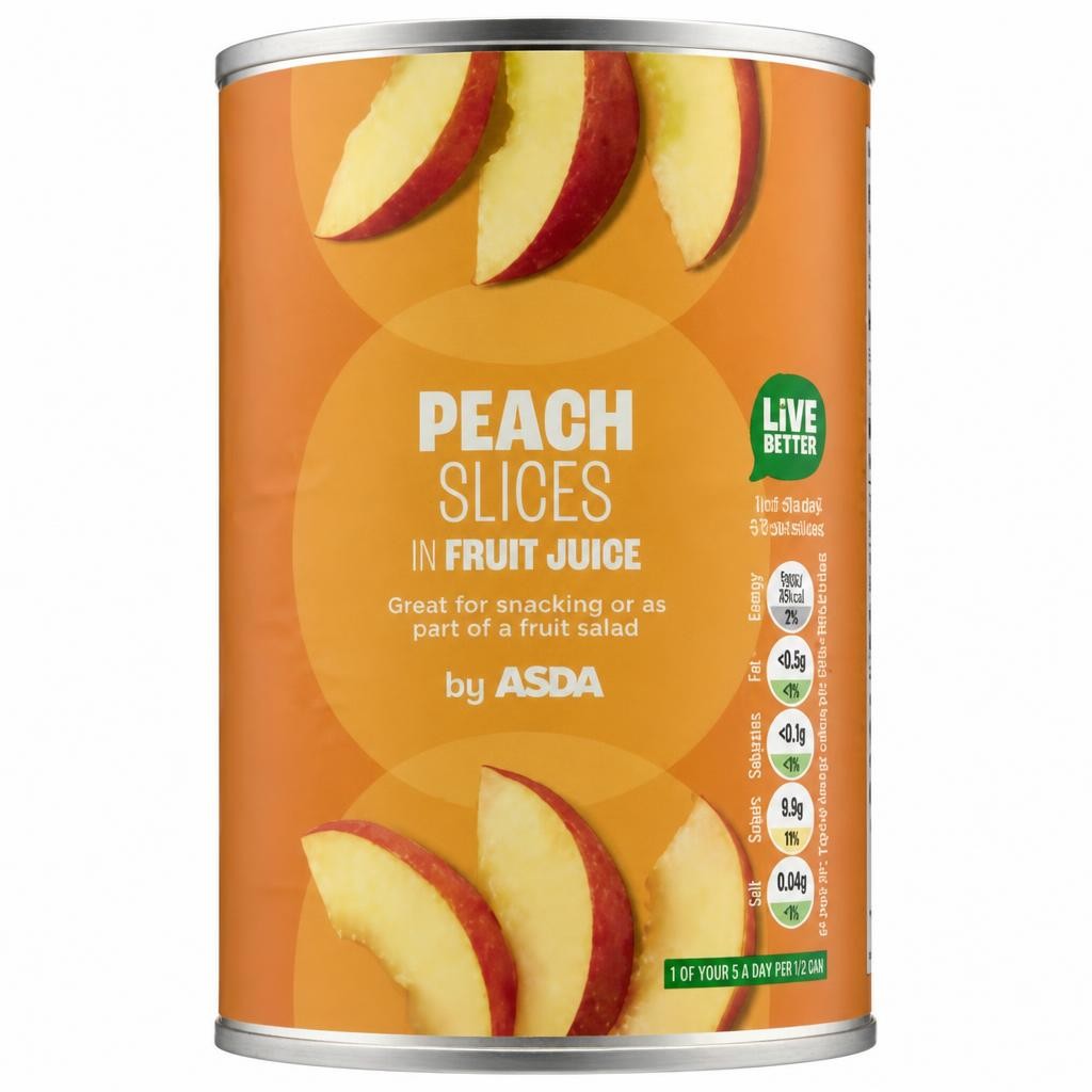 ASDA Peach Slices in Fruit Juice 411g