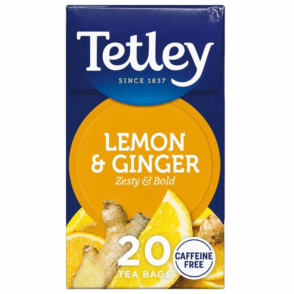 Tetley Herbal Zingy Lemon & Ginger Tea Bags x20