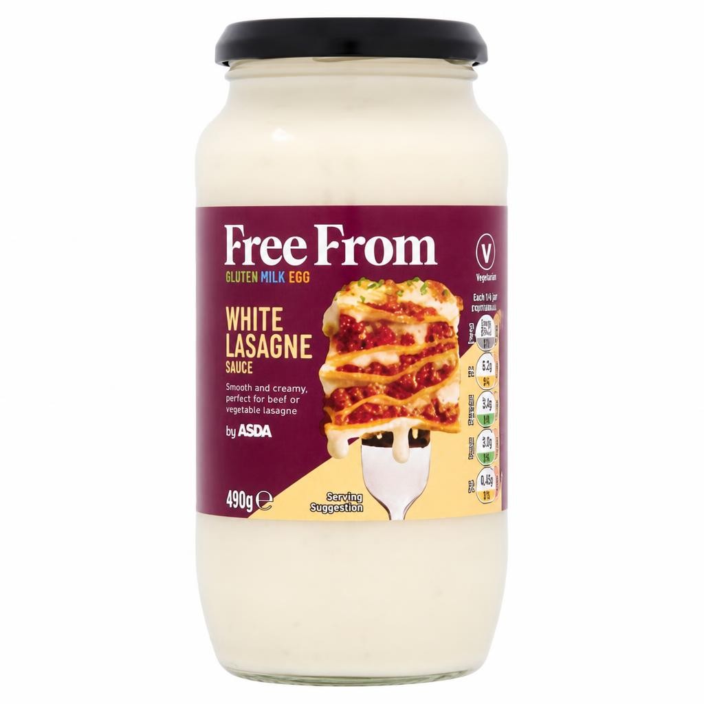 ASDA Free From Free From by  White Lasagne Sauce 490g