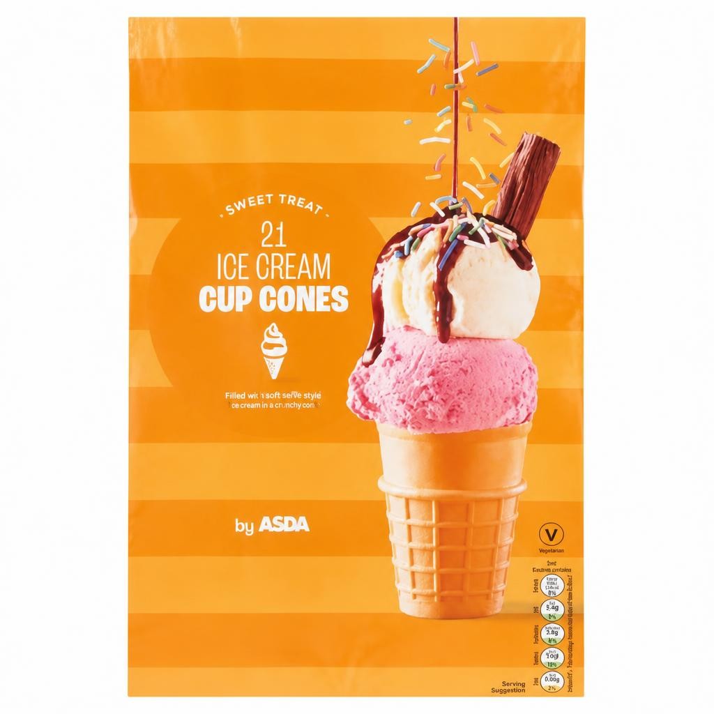ASDA 21 Ice Cream Cup Cones