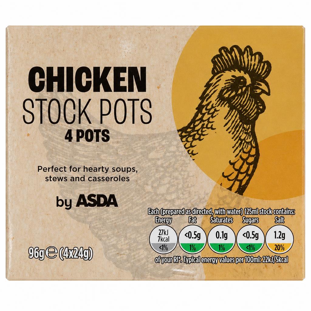 ASDA Chicken Stock Pots 4 x 24g (96g)