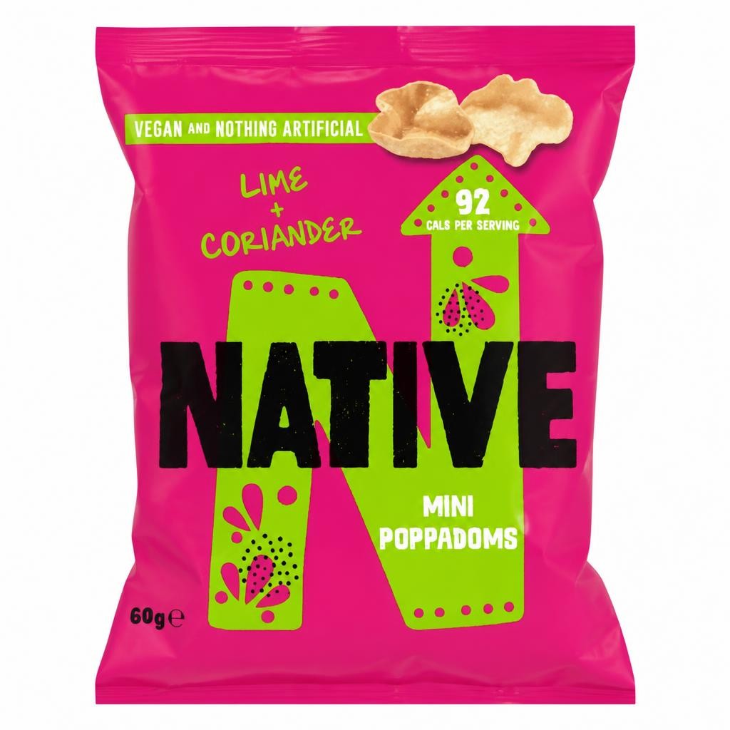Native Mini Poppadoms Lime + Coriander 60g