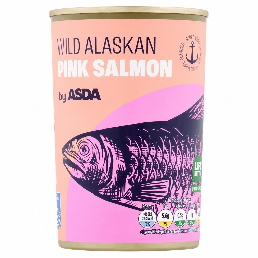ASDA Wild Alaskan Pink Salmon 418g