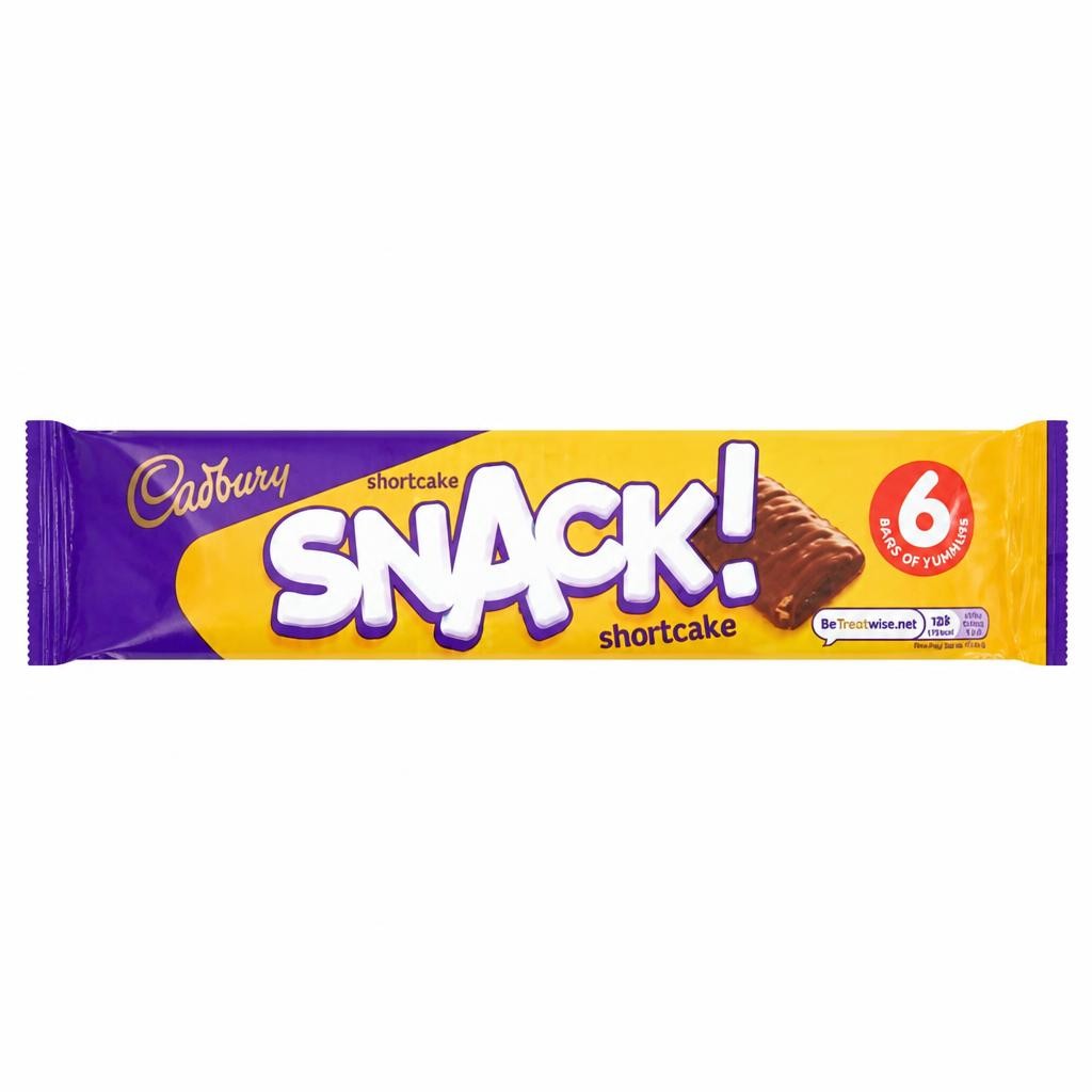 Cadbury Snack Shortcake Chocolate Biscuit 6 Pack Multipack 120g (6 x 20g)