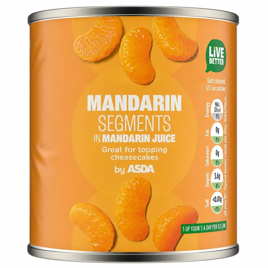ASDA Mandarin Segment in Mandarin Juice 298g