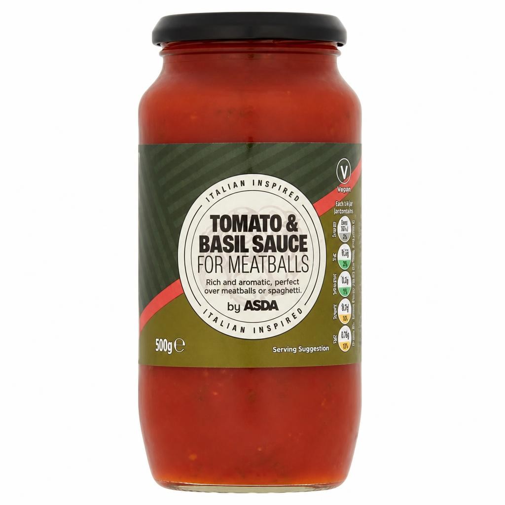 ASDA Tomato & Basil Sauce for Meatballs 500g