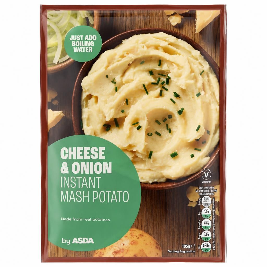 ASDA ASDA Cheese & Onion Instant Mash Potato 100g