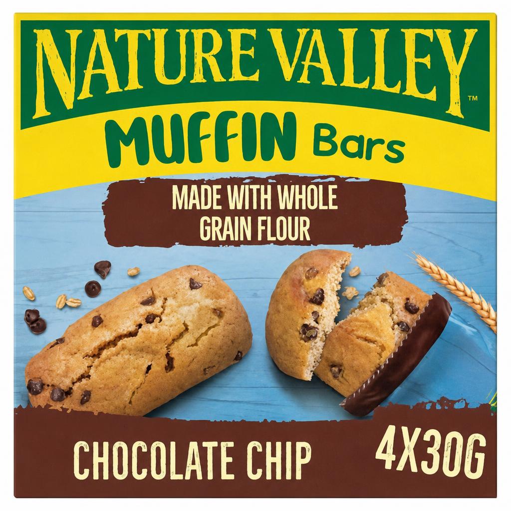 Nature Valley Cereal Bars Muffin Bars Chocolate Chip 4x30g
