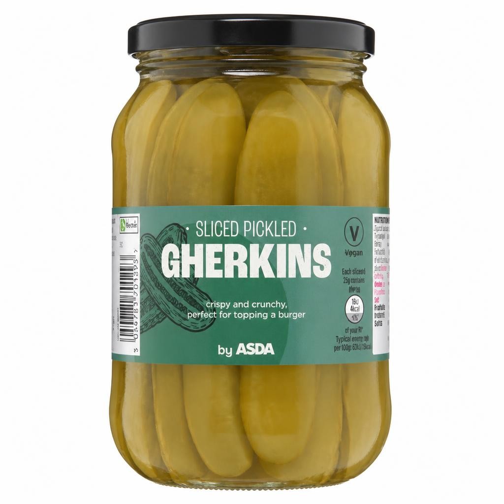 ASDA Sliced Pickled Gherkins 480g