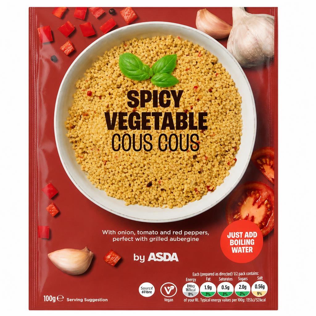 ASDA Spicy Vegetable Cous Cous 100g