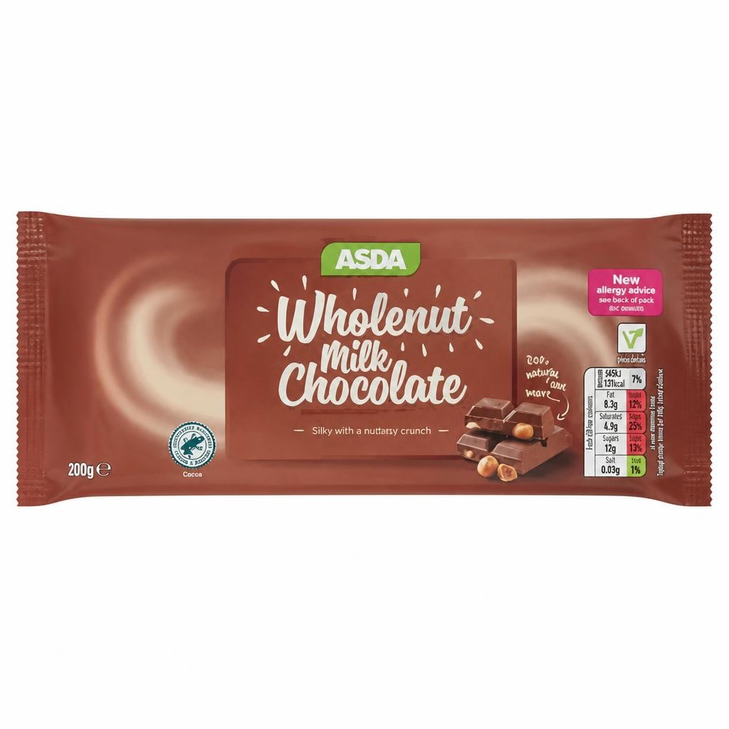 ASDA Wholenut Milk Chocolate 200g