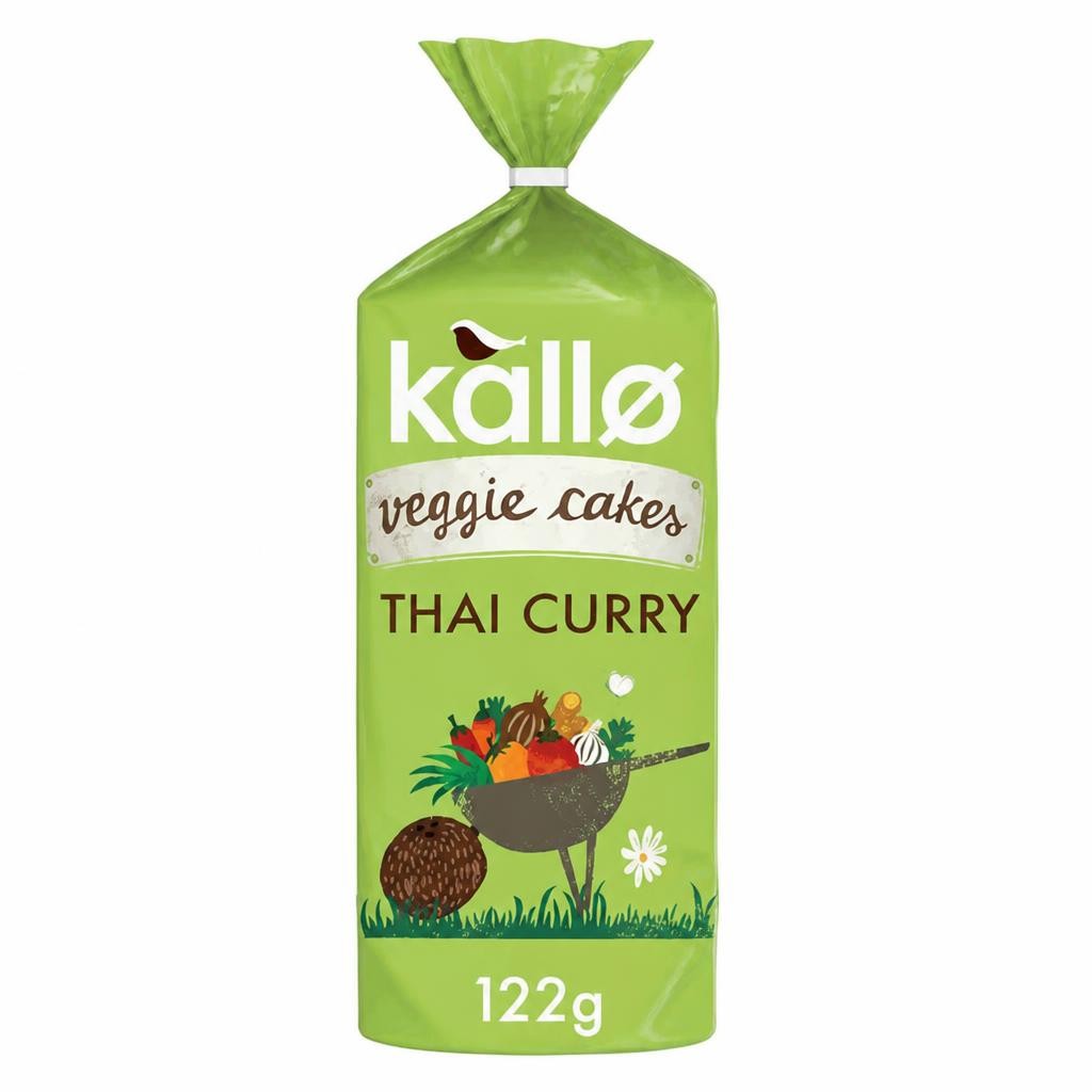 Kallo Lentil & Pea Veggie Cakes Thai Curry 122g